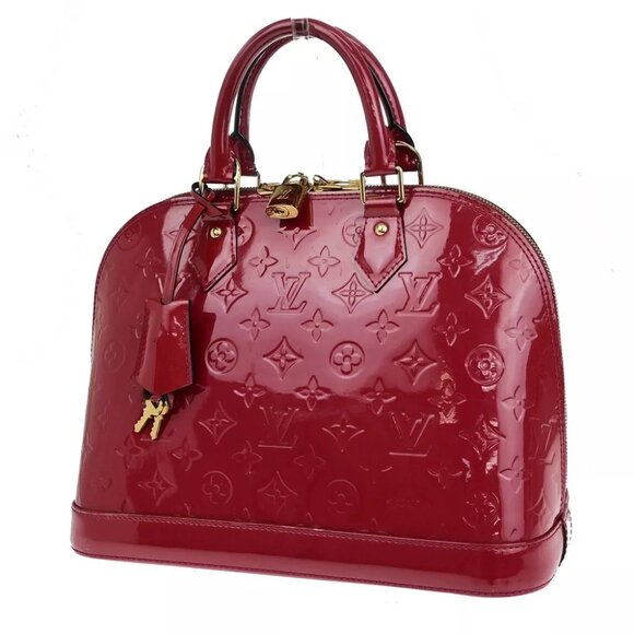 authenticity guaranteed LOUIS VUITTON LV Alma PM Hand Bag Monogram Vernis - Picture 1 of 15